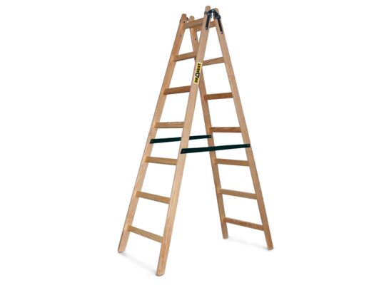 Drabina drewniana malarska 2x7 stopniowa 150 kg DRABEST