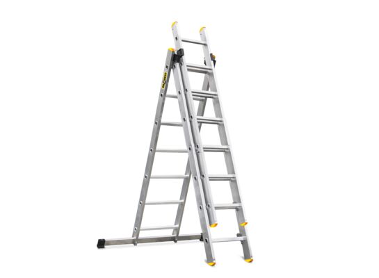 Drabina wielofunkcyjna 3x7 stopniowa PRO tłoczona 150 kg DRABEST