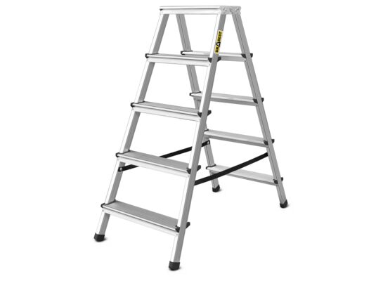 Drabina aluminiowa dwustronna 2x5 stopniowa 125 kg DRABEST
