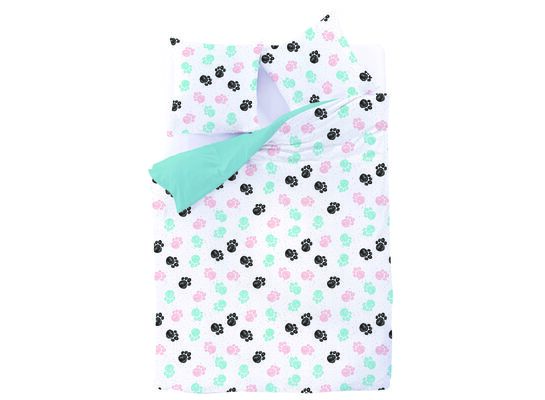 Pościel Cute Pets 200 x 140 cm turkusowa