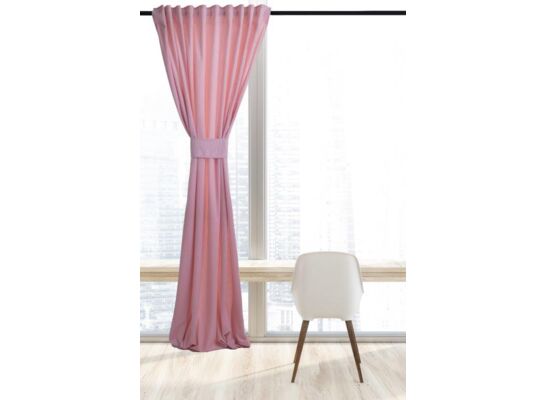 Zasłona Casual Chic różowa 140 x 270 cm taśma
