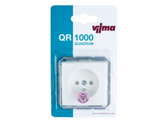 Gniazdo pojedyncze QUADRUM QR1012W białe VILMA