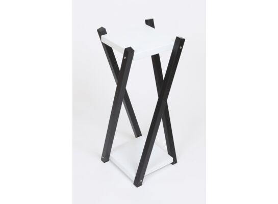 Kwietnik metalowy 50 cm białoczarny