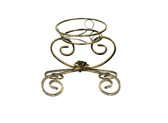 Kwietnik metalowy 40 cm złota patyna