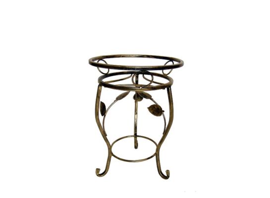 Kwietnik metalowy 55 cm złota patyna