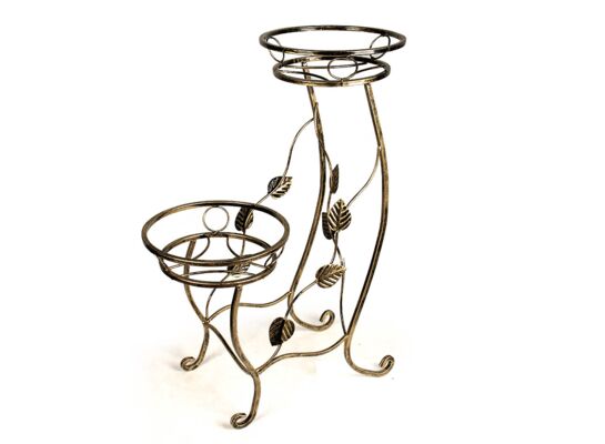 Kwietnik metalowy 95 cm złota patyna