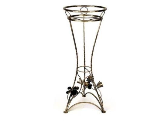 Kwietnik metalowy 60 cm złota patyna