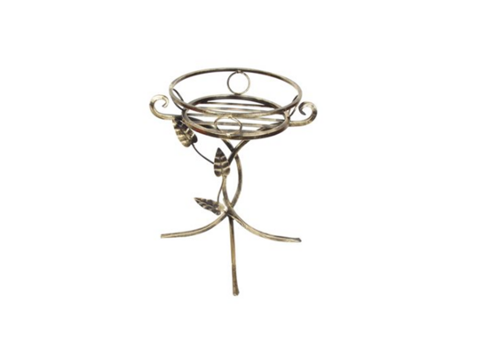 Kwietnik metalowy 40 cm złota patyna