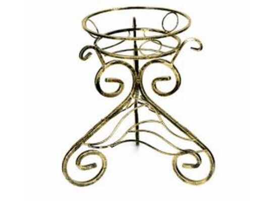 Kwietnik metalowy 43 cm złota patyna