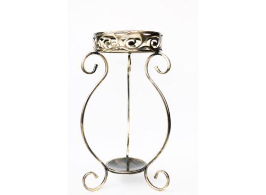Kwietnik metalowy 85 cm złota patyna