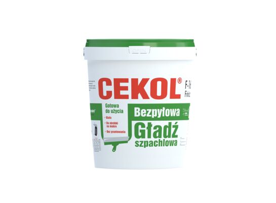 Bezpyłowa gładź szpachlowa F-16 Finisz 1,8 kg CEKOL