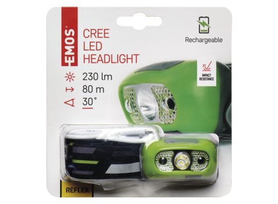 Latarka czołowa LED CREE 5 W 230 lm Li-Pol 1200mAh ładowalna