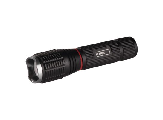 Latarka metalowa LED 5 W + 3 W COB, 230 lm 3× AAA z zoomem