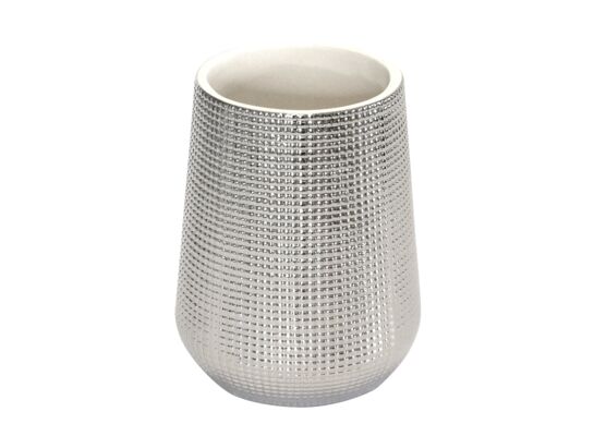 Kubek "Mesh" ceramika chrom