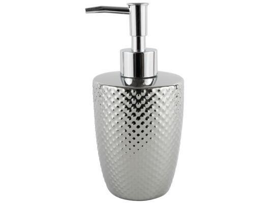 Dozownik mydła Dots, ceramika chrom