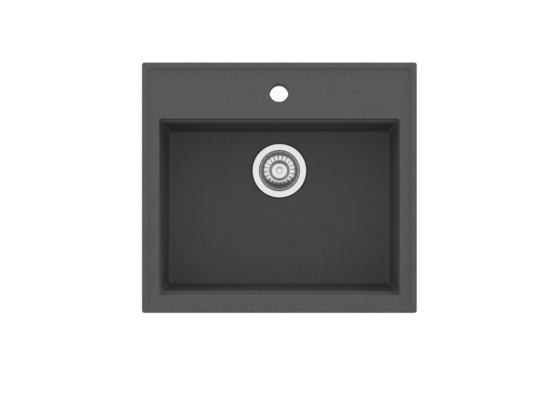 Zlewozmywak granitowy Retto 56 x 51 x 21,5 cm grafit