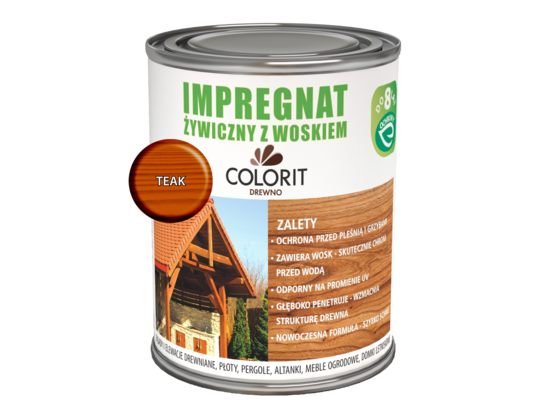 Impregnat żywiczny z woskiem Teak 0,75 l Colorit Drewno
