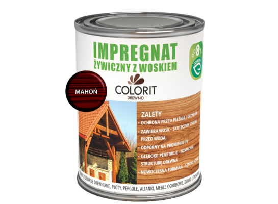 Impregnat żywiczny z woskiem Mahoń 0,75 l Colorit Drewno
