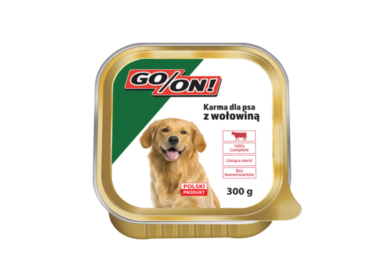 Karma mokra dla psów 300 g z wołowiną GO/ON!