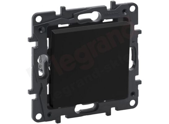 Łącznik 1-biegunowy NILOE STEP czarny mat