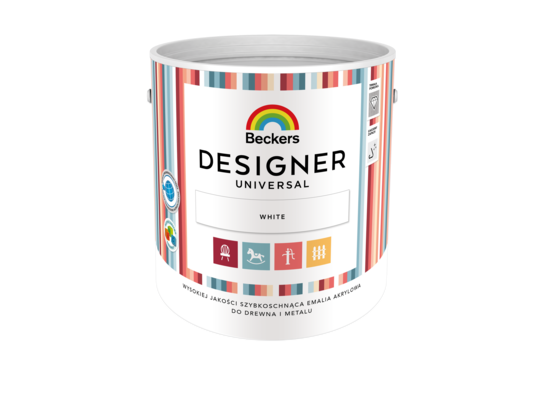 Emalia akrylowa Beckers Designer Universal White 2,5 l