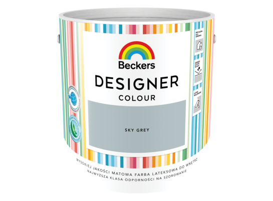 Farba lateksowa Beckers Designer Colour Sky Grey 2,5 l