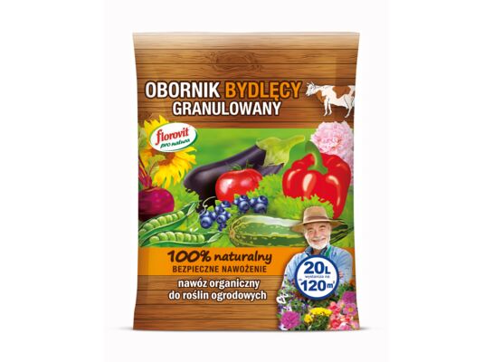 Nawóz granulowany Florovit Obornik bydlęcy 20 l