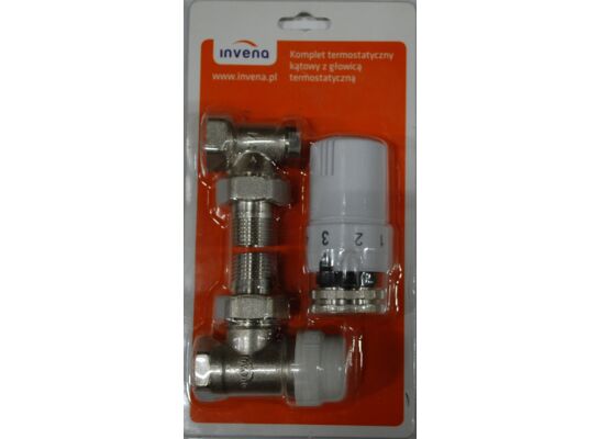 Komplet termostatyczny kątowy