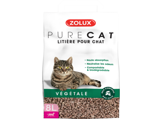 Żwirek PURECAT roślinny naturalny 8 l Zolux