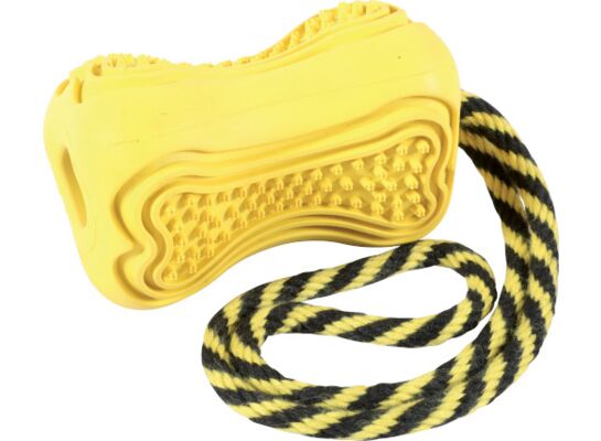 Zabawka kauczukowa ze sznurem TITAN M żółty Zolux