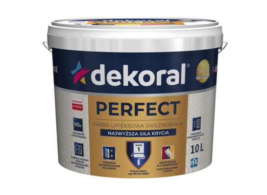 Farba lateksowa PERFECT śnieżnobiała 10 l