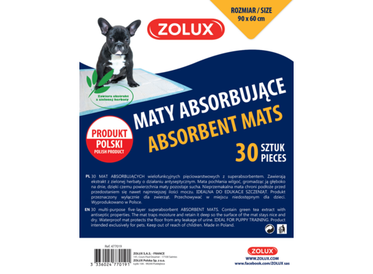 Maty absorbujące 90 x 60 cm 30 sztuk Zolux