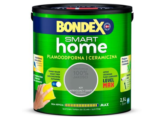 Farba ceramiczna SMART HOME intrygujący grafit 2,5 l