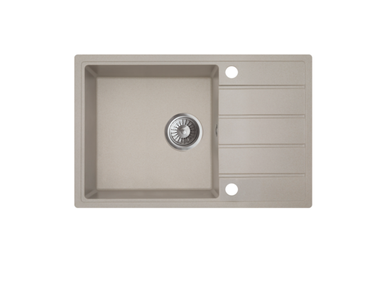 Zlewozmywak METRO 1 duża komora ociekacz 68 x 44 cm pure sand