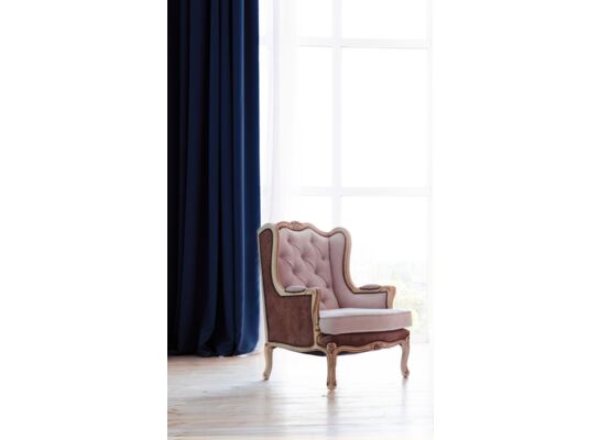 Zasłona Pierre granatowa 140 x 270 cm przelotki