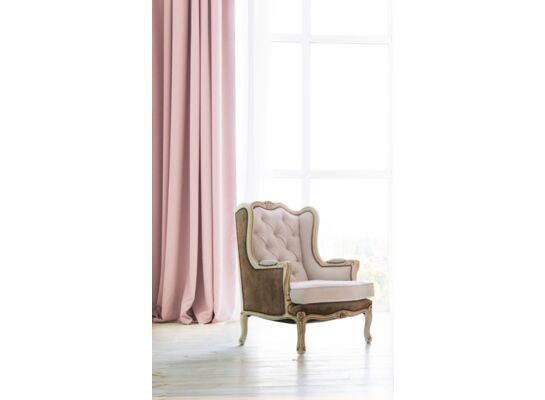 Zasłona Pierre pudrowy róż 140 x 270 cm przelotki