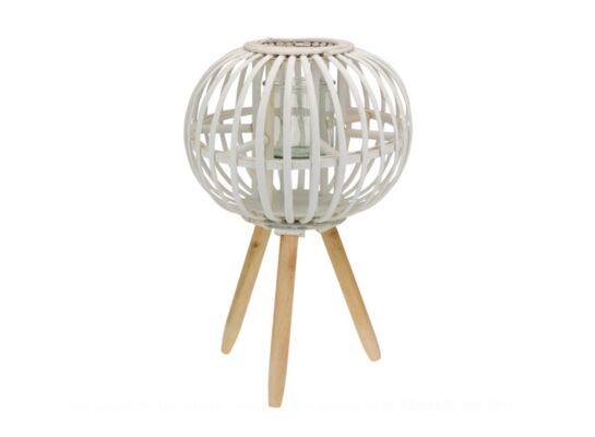 Lampion drewniany na nóżkach 50 cm