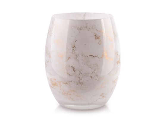 Wazon CRISTIE 20 x 16 cm biały marmur