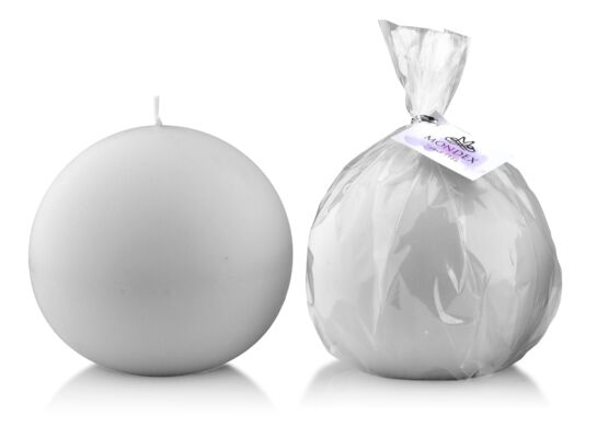 Świeca CLASSIC CANDLES kula 12 cm szara
