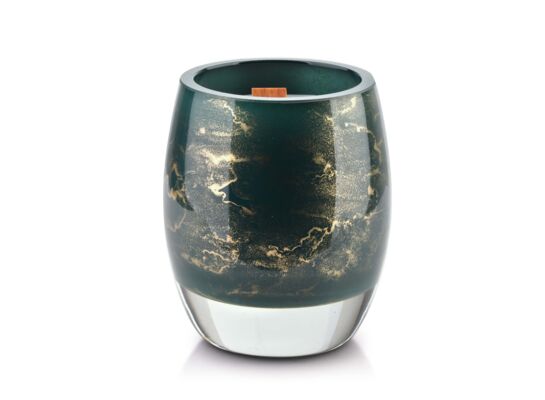 Świeca CRISTIE 10 x 8 cm zieleń butelkowa-marmur