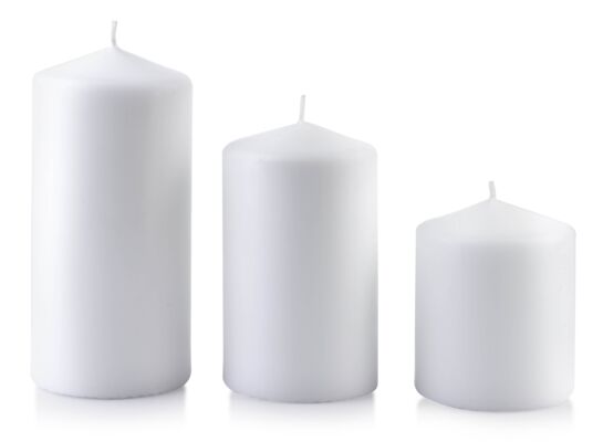 Świeca CLASSIC CANDLES walec duży 8 x h18 cm biała