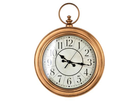 Zegar okrągły Ø44 cm miedź+złoto