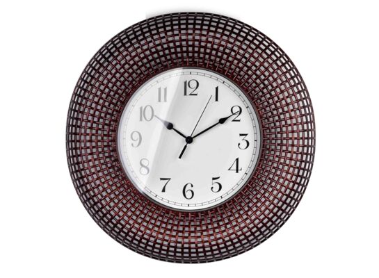 Zegar okrągły 58 cm bordowy