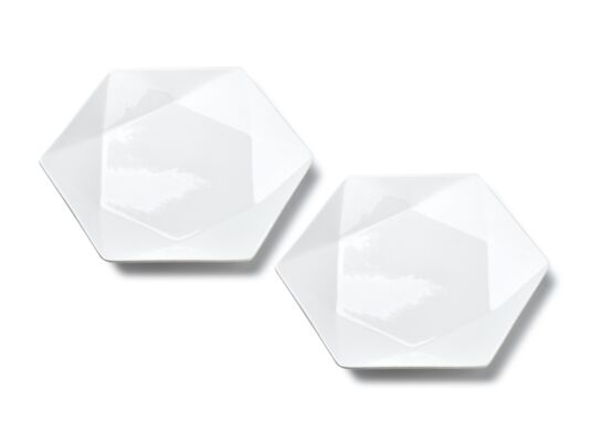 Komplet 2 talerzy deserowych RALPH WHITE 24,5 x 21 x h2 cm