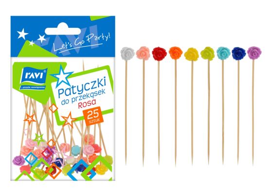 Patyczki do przekąsek ROSA 9 cm 25 sztuk