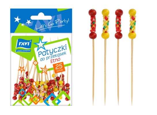 Patyczki do przekąsek ETNO 9 cm 25 sztuk