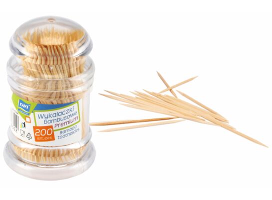 NJ Wykałaczki Bambusowe PREMIUM 200szt.