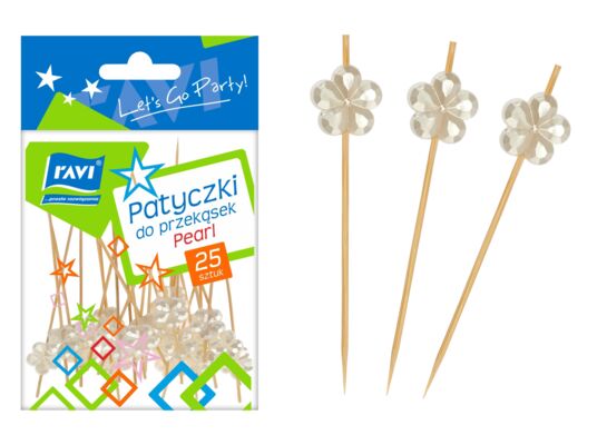 Patyczki do przekąsek PEARL 25 sztuk 9 cm