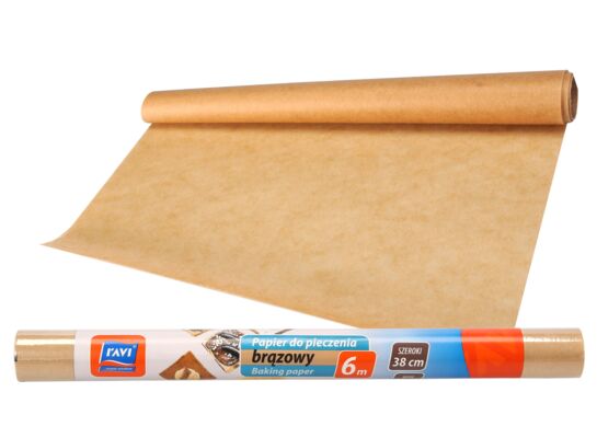 Papier do pieczenia brązowy 6 m x 38 cm w rolce