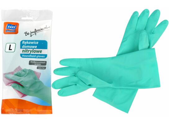 Rękawice domowe nitrylowe L 1 para